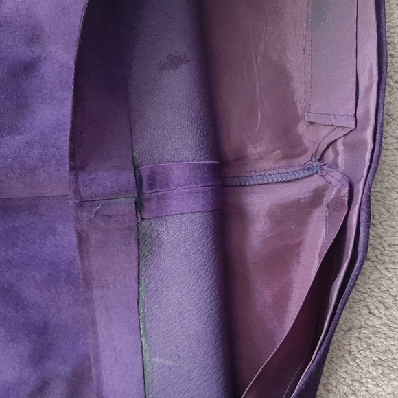 Women's Vintage Purple Suede Danier Midi Pencil Skirt Size 4 - Picture 7 of 12